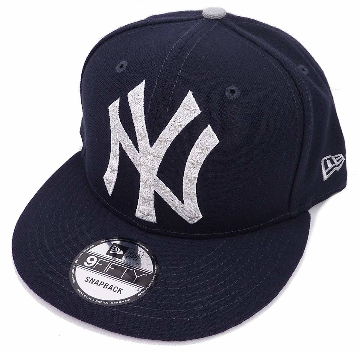 New Era ニューエラ New York Yankees ニューヨーク ヤンキース BIG LOGO スナップバック キャップ フリーサイズ ネイビー【並行輸入品】
