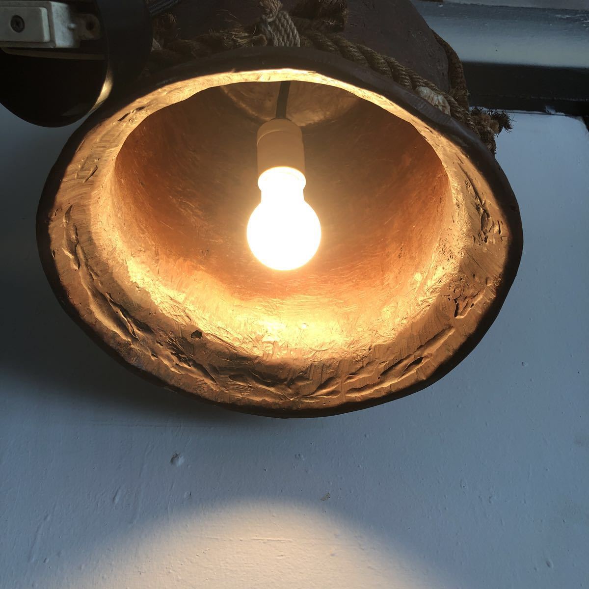 壺の形の照明器具 ビンテージ 飲食店で使用 普通電球 E26口金_画像8