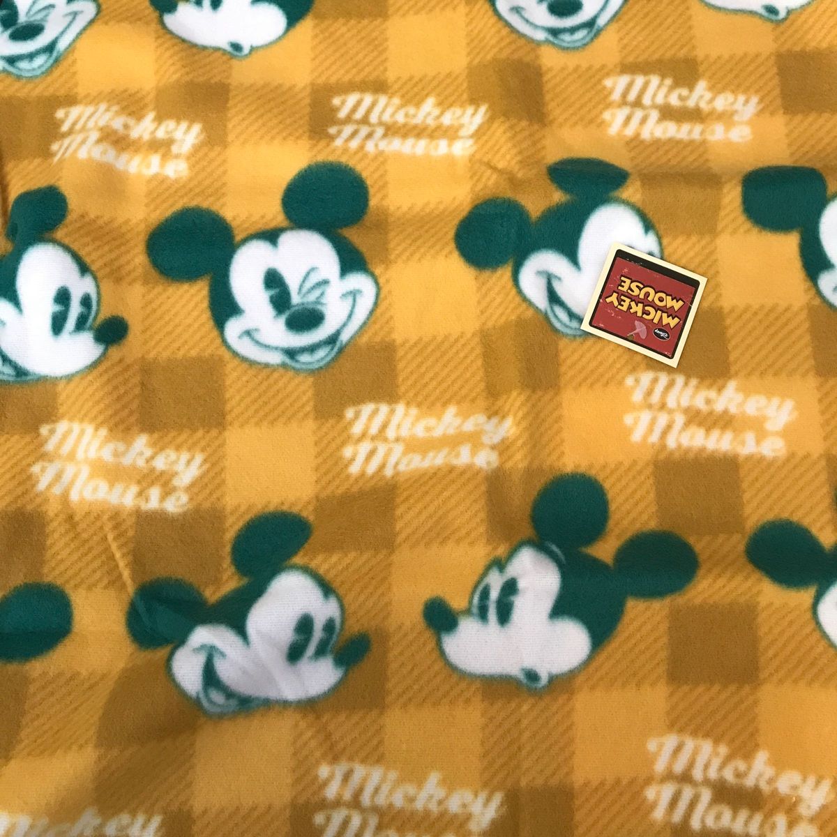 かわいい ミッキーマウス チェック ブランケット ひざ掛け 毛布　