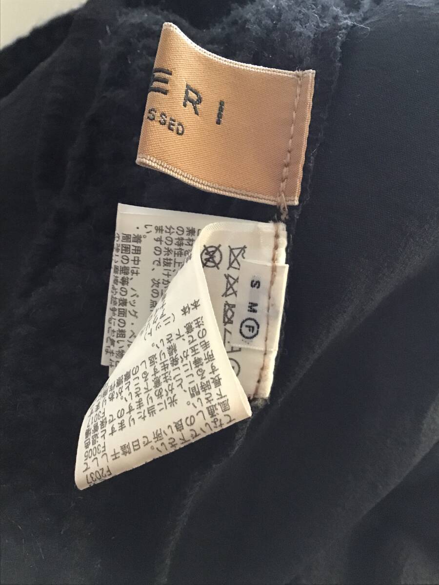 AMERI ヴィンテージ ニット デザイン セーター 模様編み ブラック タートル 異素材 フリーサイズ (^^) _画像7