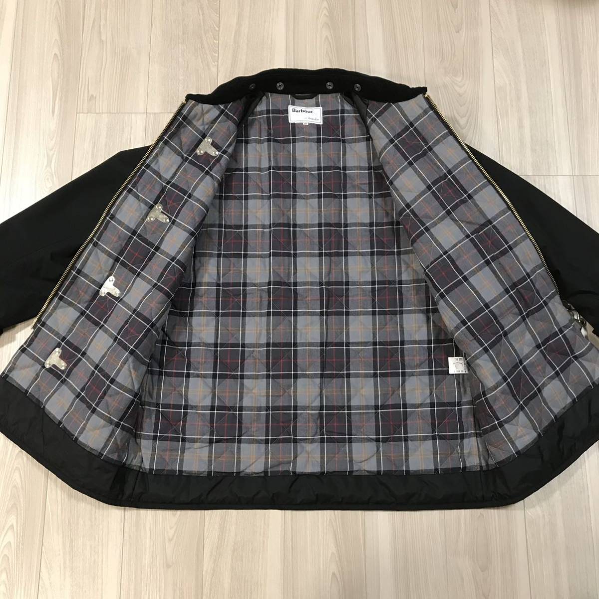 美品 Barbour Steven Alan Fireman JACKETバブアー スティーブンアラン 別注 ファイヤーマン ジャケット コート コーデュロイ ナイロン_画像9