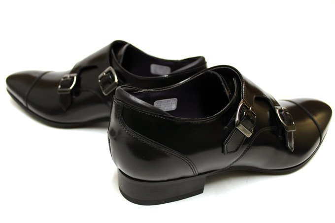 新品 20%OFF☆REGAL リーガル 靴 メンズ ビジネスシューズ 37TR BC 本革 ストレートチップ ダブルモンクストラップ ブラック☆24.5cm_画像7