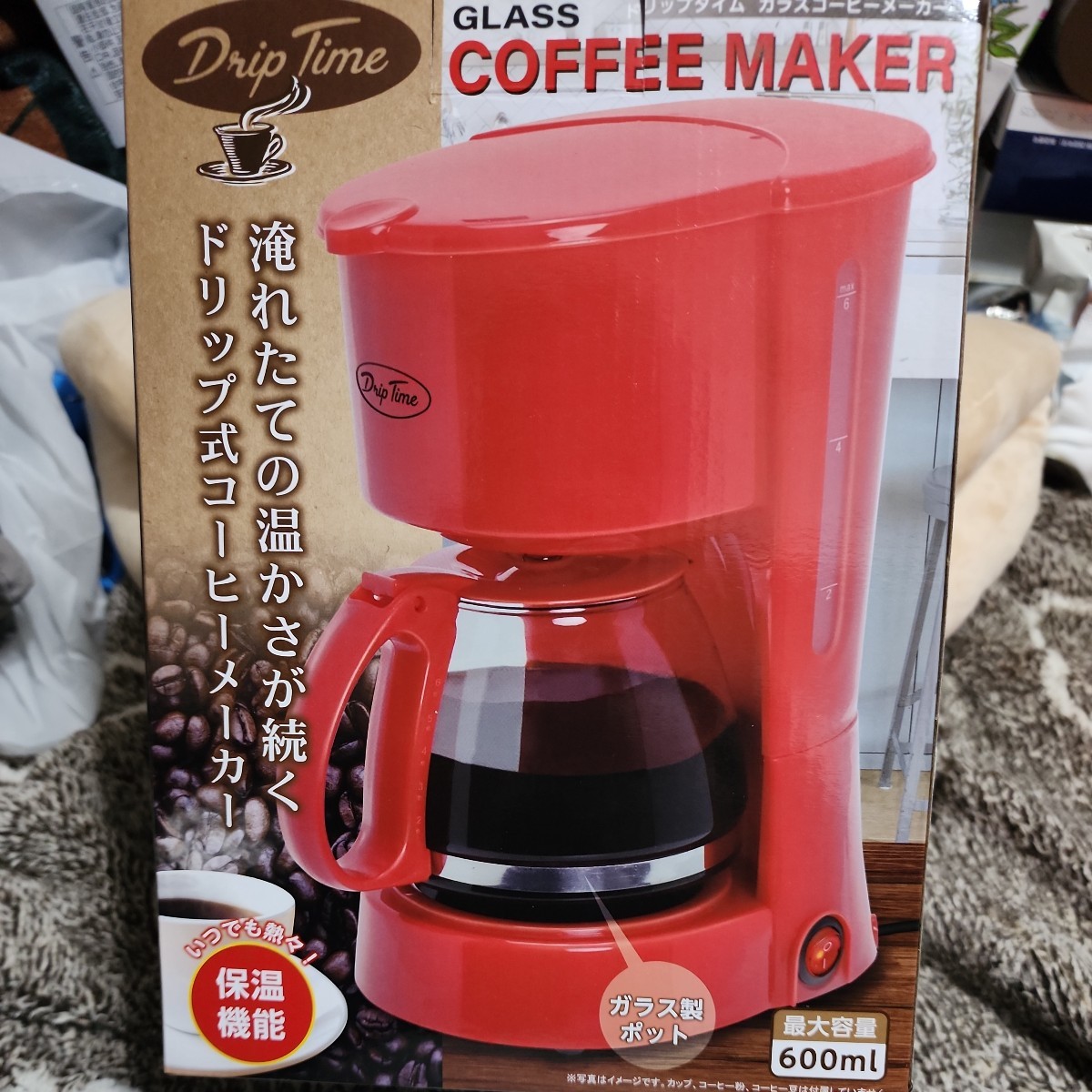 ドリップ式 コーヒーメーカー 　レッド_画像1