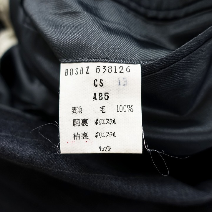 ブルックスブラザーズ ウール ストライプ スーツ セットアップ ジャケット スラックス パンツ 背抜き センターベント AB5 グレー a120の画像8