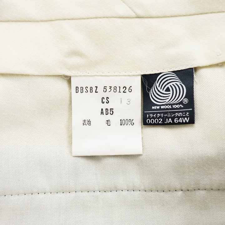 ブルックスブラザーズ ウール ストライプ スーツ セットアップ ジャケット スラックス パンツ 背抜き センターベント AB5 グレー a120の画像9