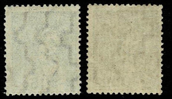 日本切手、未使用NH、産業図案・紡績女工15円2枚濃淡。裏糊あり、左はヒンジ、右はNH_画像2