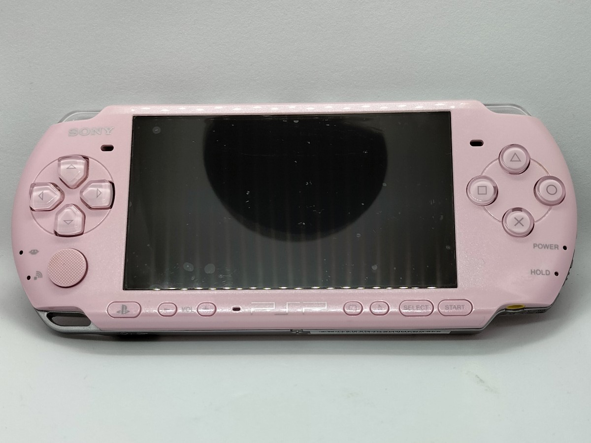 ソニー SONY PSP 3000 本体 ブロッサム・ピンク ゲーム機 プレイステーション ポータブル ジャンク UMD ソフト メモリースティック デュオ_画像2