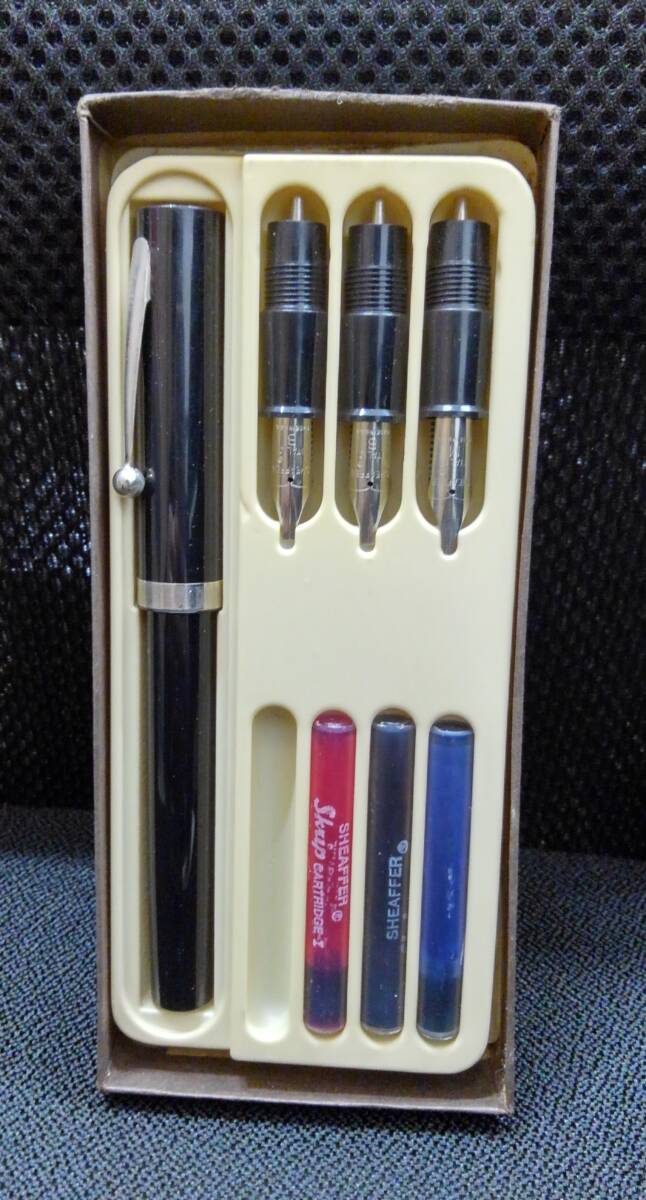 【4050】SHEAFFER シェーファー Calligraphy Set カリグラフィーセット 万年筆 筆記用具 文房具 筆記未確認 残量不明 現状品 2点まで同梱可_画像4