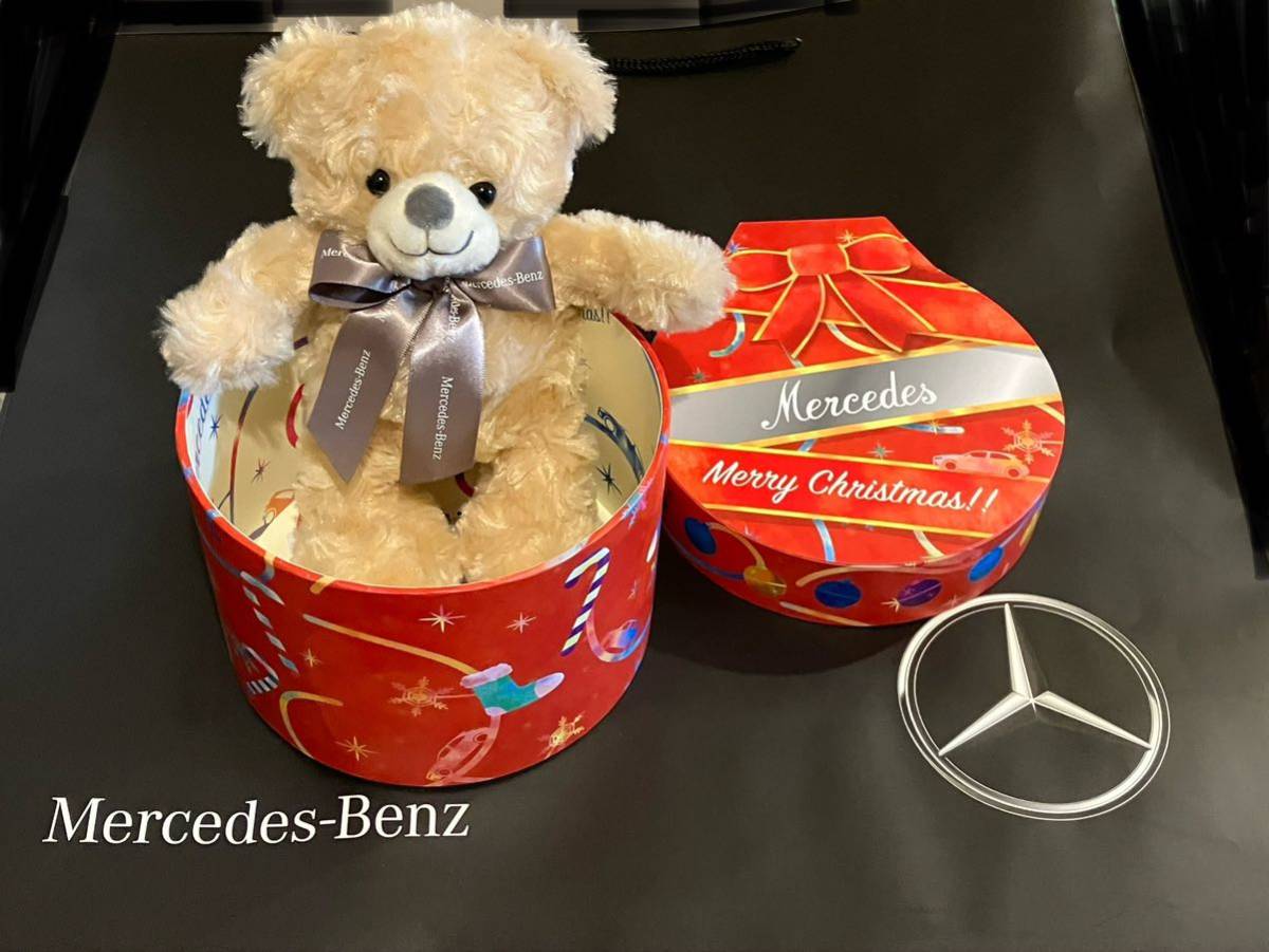 ＜送料無料＞非売品 新品 未使用品 メルセデスベンツ オリジナル クリスマスベア Mercedes Benz テディベア 箱入 くま 熊 ぬいぐるみの画像1