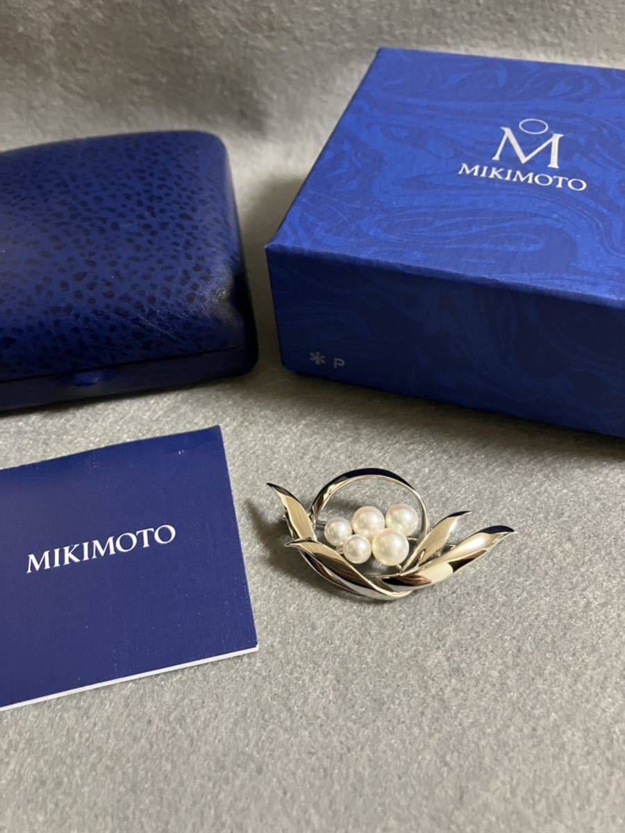 [T2086] 未使用品　ミキモト真珠　MIKIMOTO パール 本真珠 ブローチ アクセサリー 直径6.3mm 重量 6.6g アコヤ真珠 刻印　M _画像1