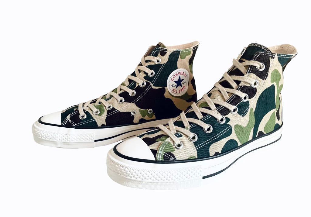 極美品!! 希少!! 日本製 CONVERSE ALL STAR J HI 83 CAMO コンバース オールスター カモ 迷彩 us 8.5 / 27 ㎝ MADE IN JAPAN_画像2