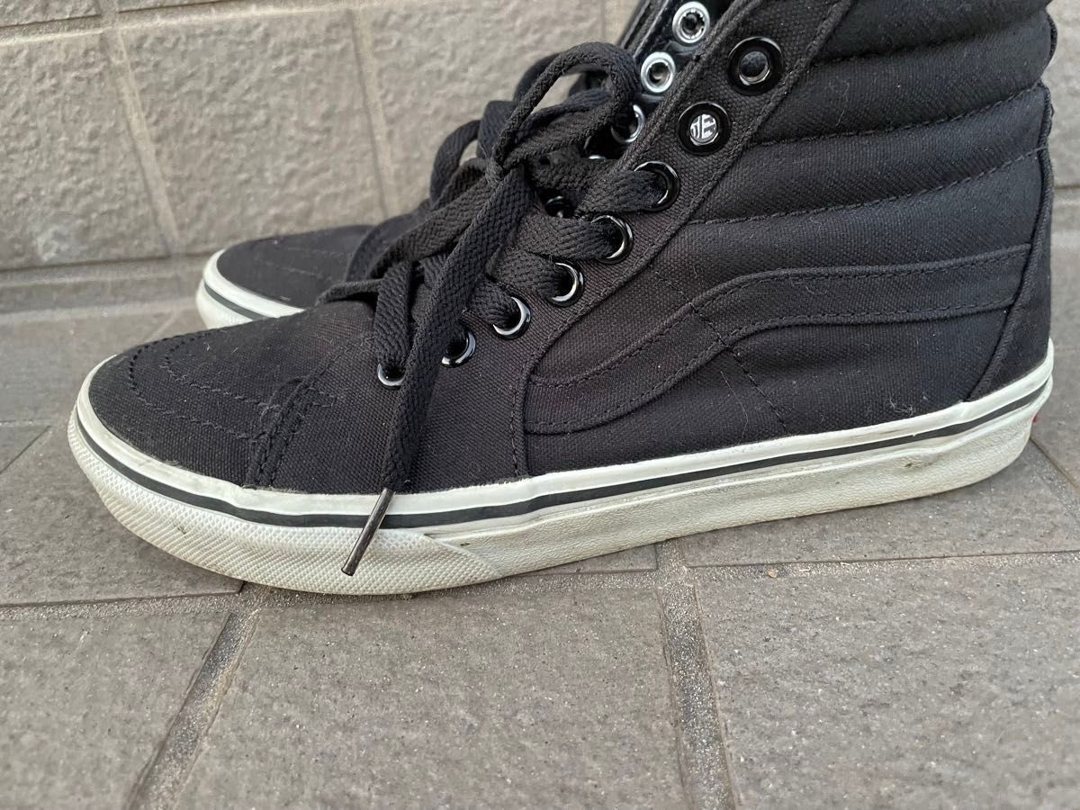 VANS スニーカー 靴 黒　スケートハイ　ハイカット　v38cl