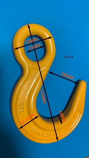 3.2T アイフック フック 鍛造フック チェーンスリング 吊り上げ　玉掛け_画像5