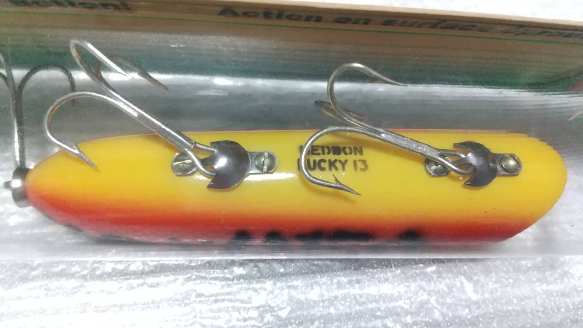 A　ラッキー１３　14KCD　吹き目　LUCKY-13　X2500　heddon へドン トップ　TOP　新品購入未使用品_画像4