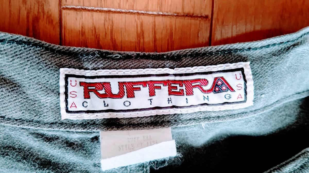 古着 RUFFERA XL XXL ハーフパンツ ヒップホップ ラップ ストリート ダンス ビックサイズ 希少 レア バスケ スケボー サーフィン 3L 4L_画像4