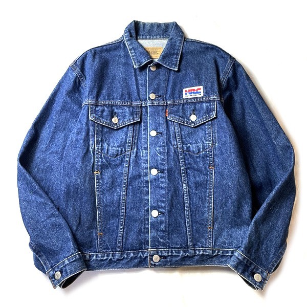 超名作! 90s 日本製 Levi's リーバイス 70651 ヴィンテージ トラッカー デニムジャケット Gジャン オレンジタブ 濃紺 Mサイズ メンズ 古着_画像1