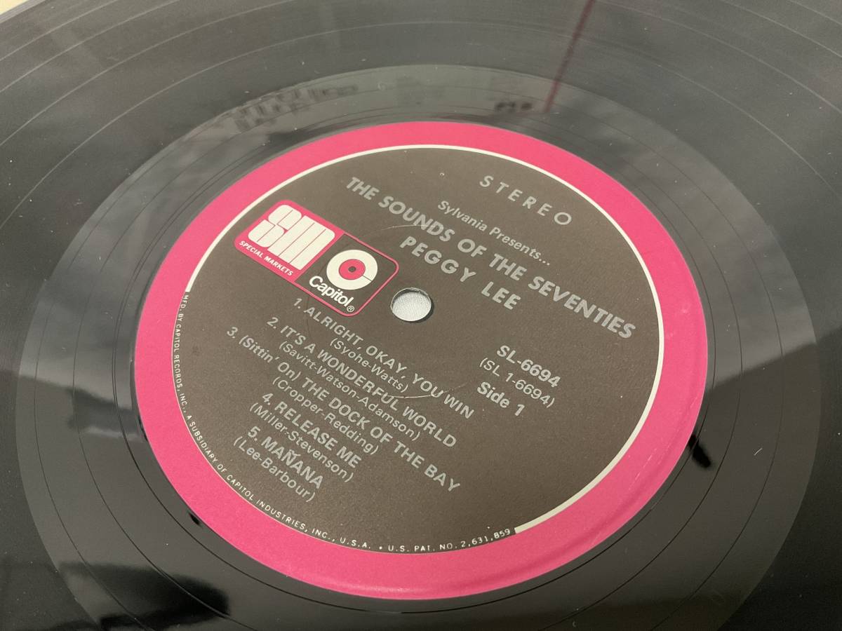 □洋楽LP Peggy Lee/the sounds of the seventies US盤の画像4