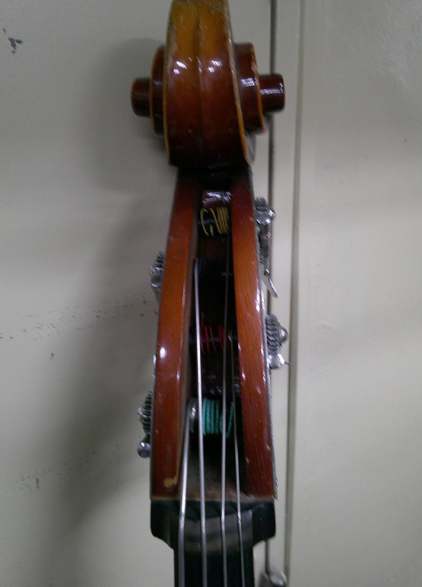 【引取限定・Pick-up only・We do not deliver】【中古】SUZUKI contrabass コントラバス 3/4 JUNK スズキ アップライトベース ジャンク_画像2