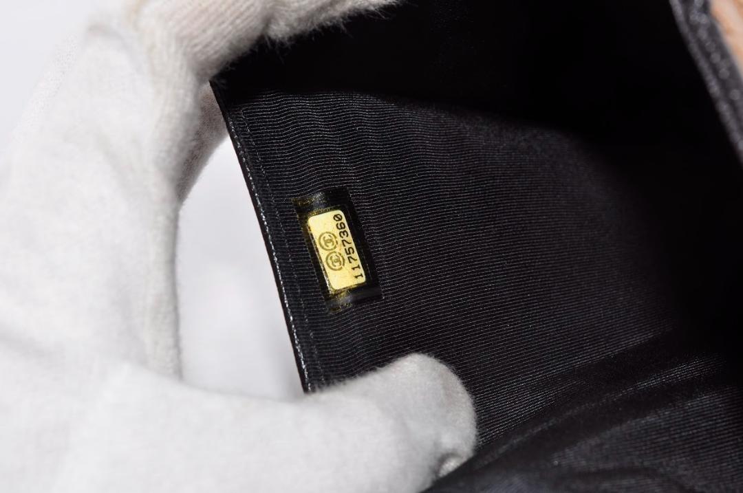 Chanel シャネル 長財布 ロングウォレット 三つ折り レザー 革 ゴールド 金 ブラック 黒 レディース 女性 箱、カード、シール付き 2I182606_画像10