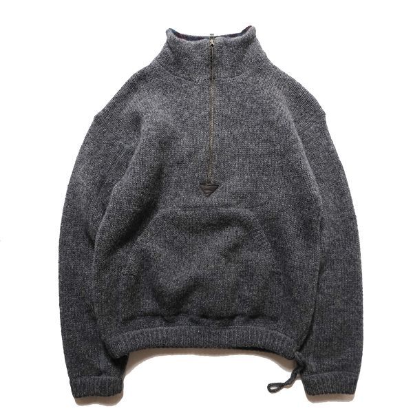 お歳暮 人気 プルオーバー 灰杢系 (SM) セーター ニット ウール ハーフジップ LLビーン 90's アノラック L.L.Bean アウトドア オールド 旧タグ 90年代 男性用