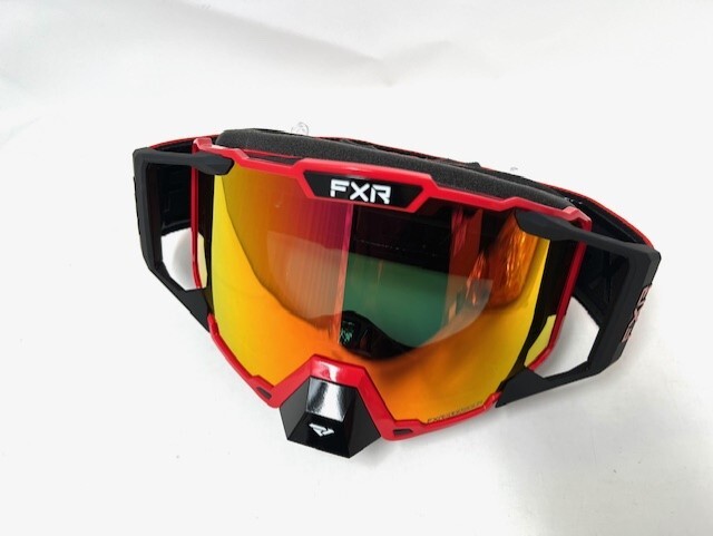 2024 FXR Racing Canada カナダ スノーモービル ゴーグル UV カット 曇り止め クリアレンズ付属 PILOT GOGGLE レッド 北米 ● 新品未使用の画像2