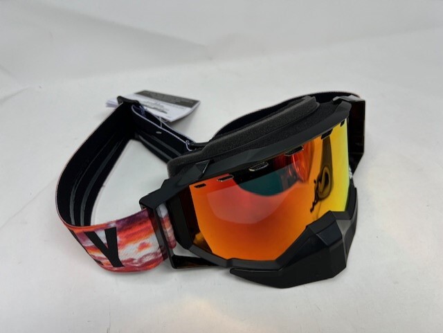 FLY Racing スノーモービル スノー UVカット ゴーグル ZONE PRO SNOW GOGGLE ブラック/サンセット 偏光 レッドミラー レンズ ● 新品未使用の画像5