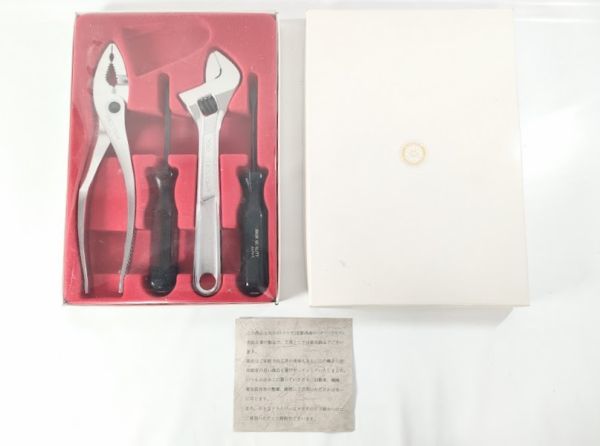 ミラーツール KTC モンキー ペンチ プラス マイナス ドライバー 工具 セット 箱付 記念品 MIRROR TOOL★ロータリークラブ【美品】5015G_画像1