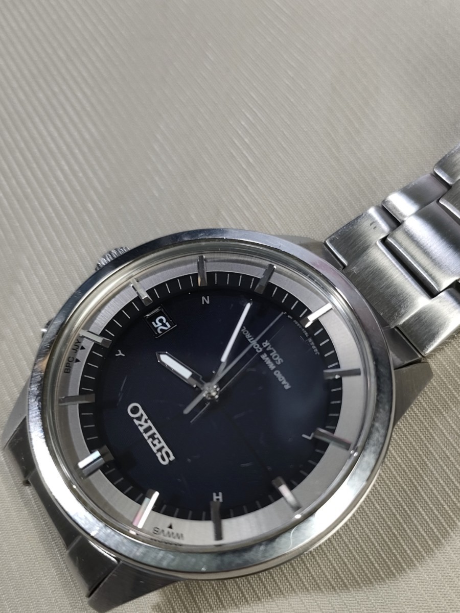 稼働品 SEIKO スピリット 定価47,250円 電波ソーラー腕時計 SBTM137 メンズ腕時計