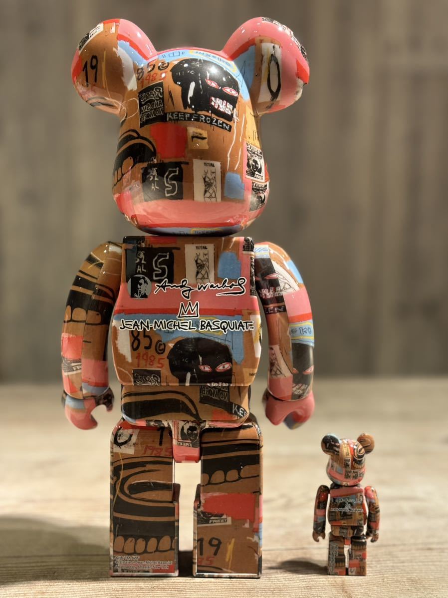 Andy Warhol × JEAN-MICHEL BASQUIAT #2 BE@RBRICK 100%&400%メディコムトイ・フィギュア・アンディ・ウォーホル・バスキア・ベアブリック_画像4