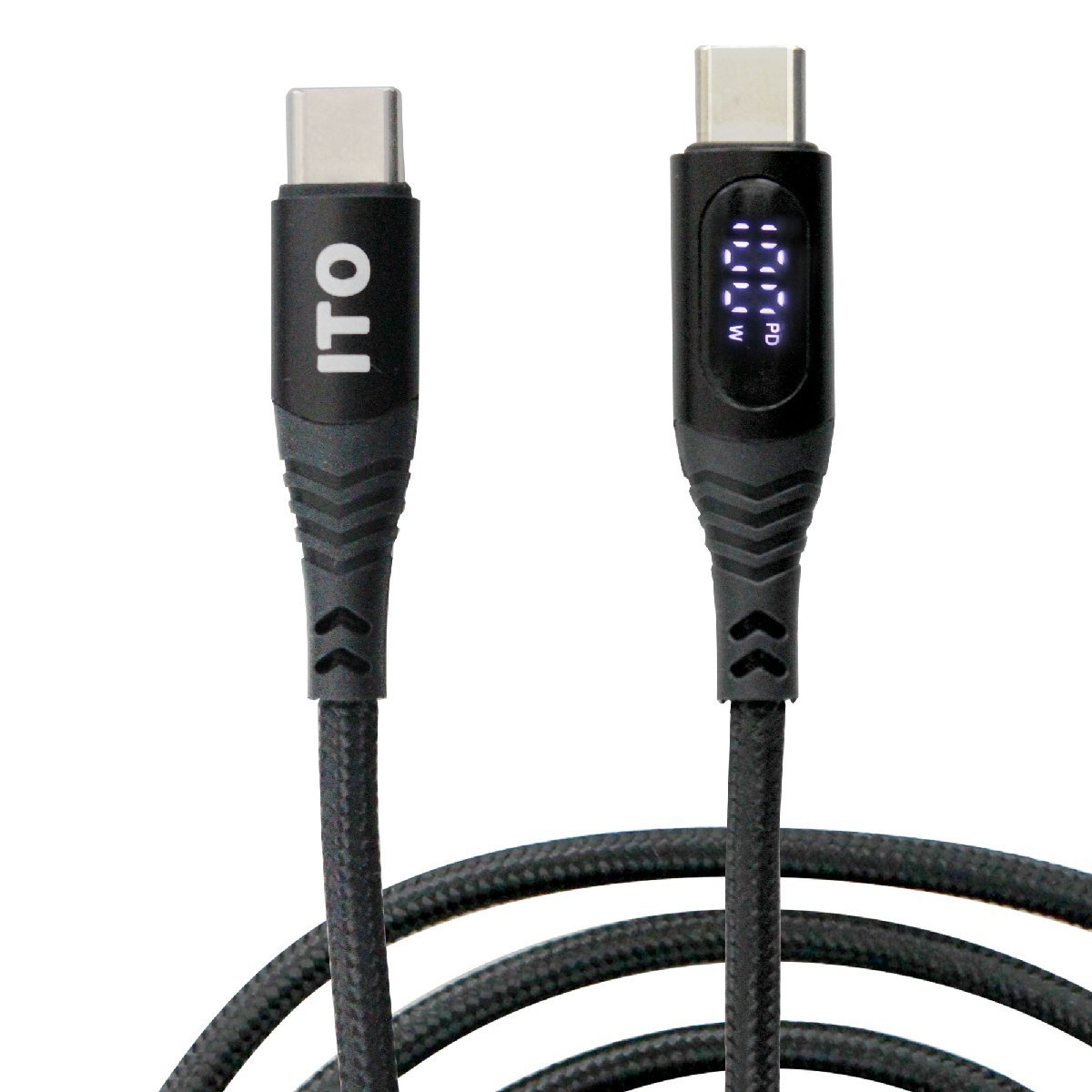 USBケーブル PD100W 急速充電対応 1.0m/1.5m選択 PD対応 100W 5A USB-C タイプC_画像1