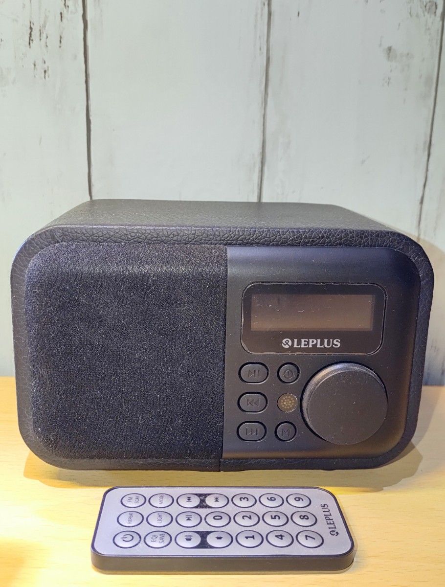 LEPLUS Bluetooth ワイヤレススピーカー  Classica ブラックウッド調 時計 アラーム機能 ワイドFMラジオ