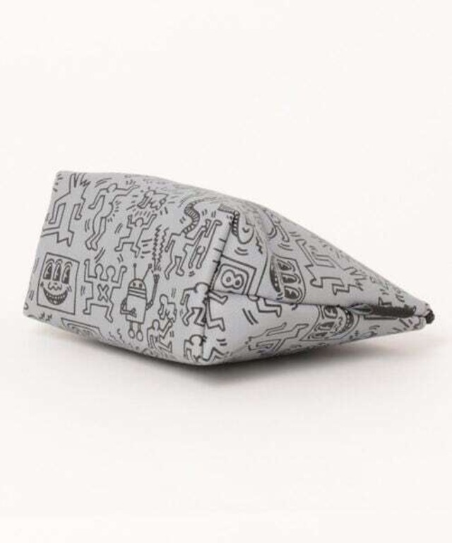 MO/Keith Haring( Keith he ring ) Mini Pouch total pattern Mini pouch gray KH-KH2213