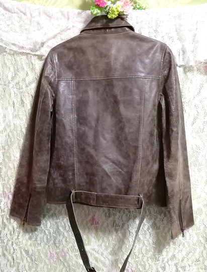  tea color Brown pig leather 100% coat / out ./ outer Brown pig skin 100% coat mantle