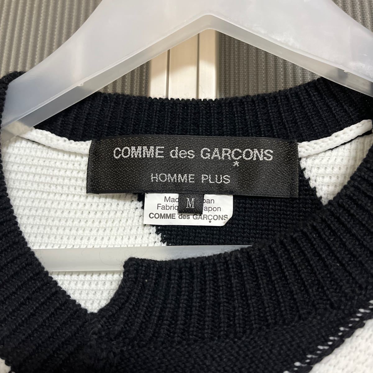 COMME des GARCONS HOMME PLUS 21aw アシメントリー ニット size M コムデギャルソンオムプリュス _画像4