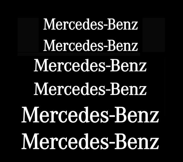 新品 ◆ メルセデス・ベンツ Mercedes Benz エンブレム 耐熱デカール ステッカー ◆ ドレスアップ ブレーキキャリパー 自動車汎用 白_画像1
