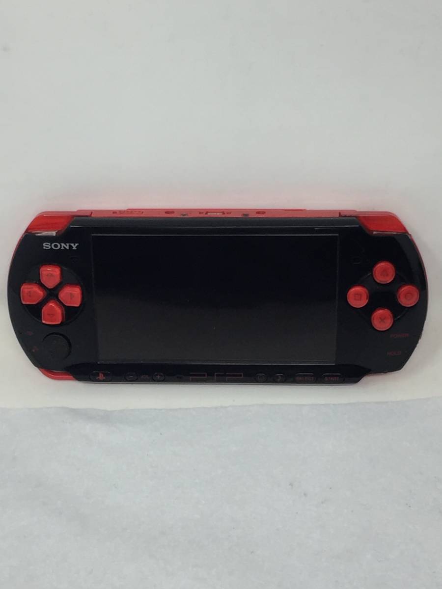 DY-240 動作品 SONY PSP-3000 レッド/ブラック Playstation Portable 本体のみ 初期化済_画像1