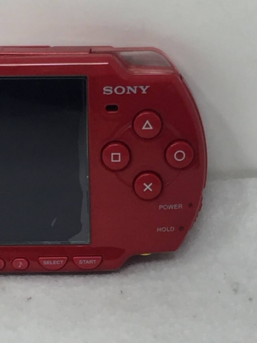 DY-778 動作品 SONY PSP-2000 ディープ・レッド Playstation Portable 本体のみ 初期化済_画像4