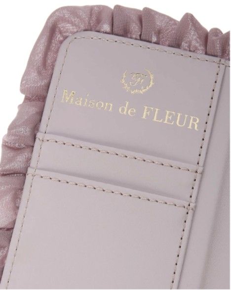 【新品】Maison de FLEUR ブランドロゴフリルアイフォン13Proケース ラベンダー