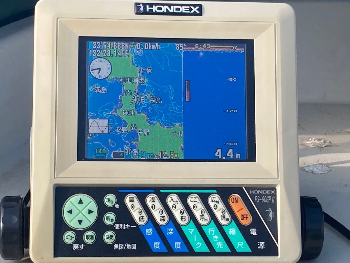 ホンデックス HONDEX PS-60GP II GPS魚探 プロッター 動作OK ホンデックス HONDEX PS-60GP II GPS魚探 プロッター 動作OK