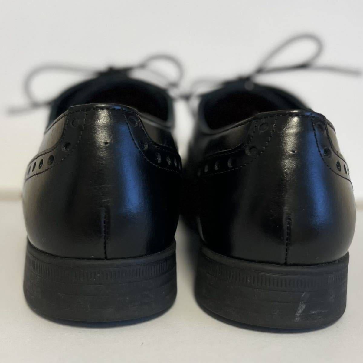  beautiful goods chaussershoseTRAVEL SHOES travel shoes wing chip original leather shoes 38 black made in Japan TR-004 leather shoes 