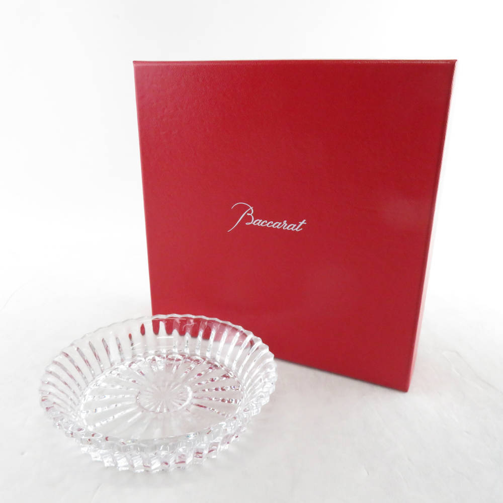 美品 Baccarat バカラ ミルニュイ ディッシュ 1枚 クリスタル 13cmプレート SY8068A3