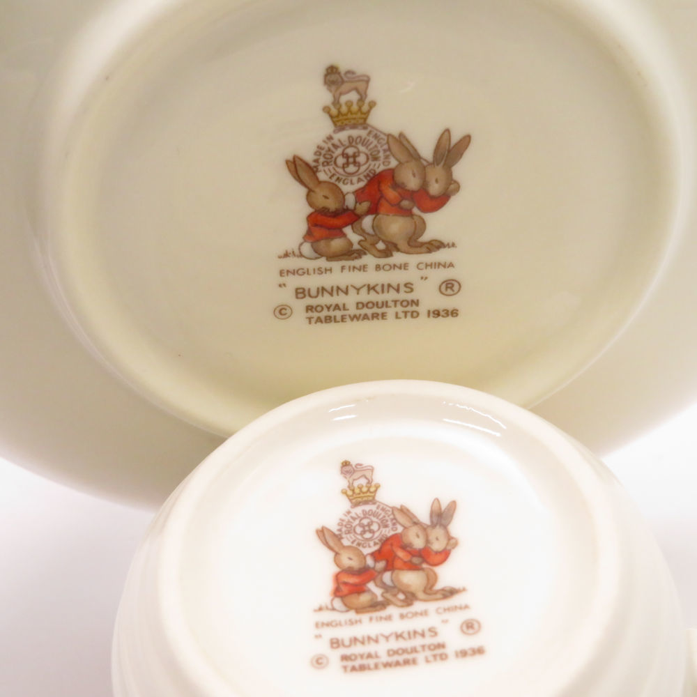 美品 ROYAL DOULTON ロイヤルドルトン BUNNYKINS バニキンズ カップ＆ソーサー SY8339Gの画像4