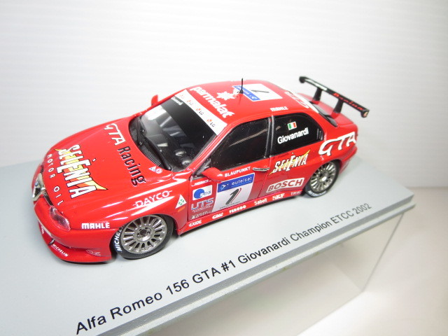 1/43　Alfa Romeo 156 GTA #1 Giovanardi Champion ETCC 2002 Spark ミニカー　　24/1M(2)1-7_画像1