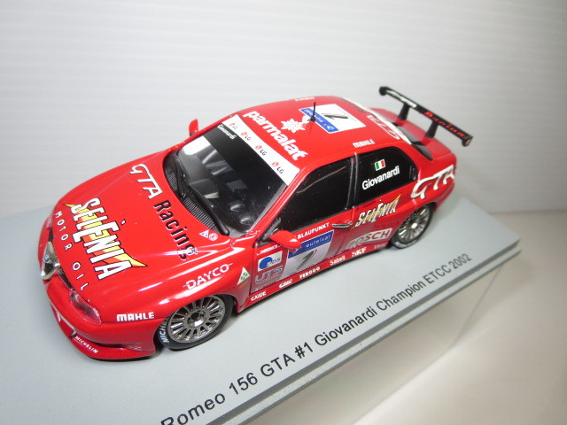 1/43　Alfa Romeo 156 GTA #1 Giovanardi Champion ETCC 2002 Spark ミニカー　　24/1M(2)1-7_画像2
