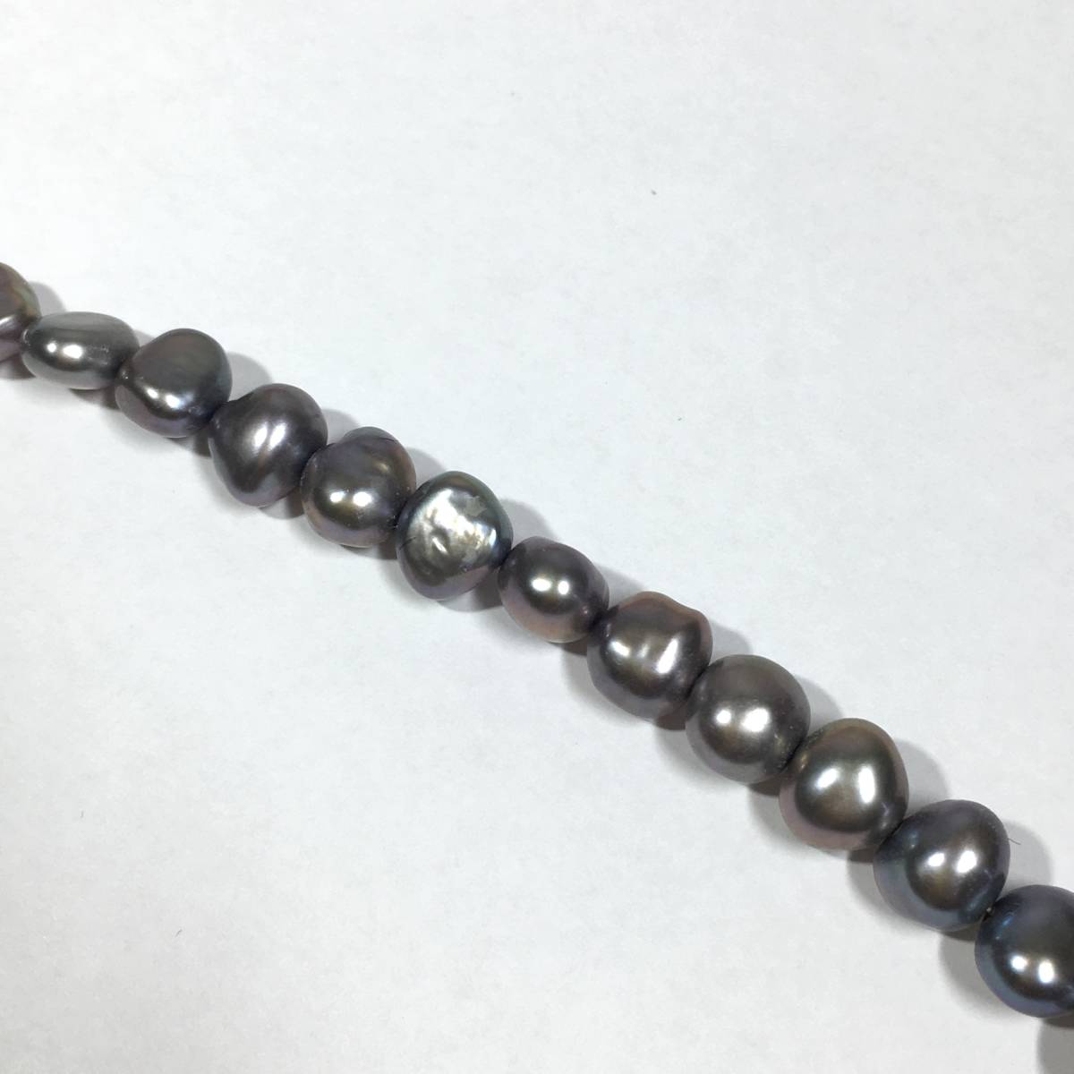 真珠ネックレス 留具シルバー925刻印 真珠 パール ネックレス SILVER 925 約40.1cm 約6mm 約23.9g _画像8