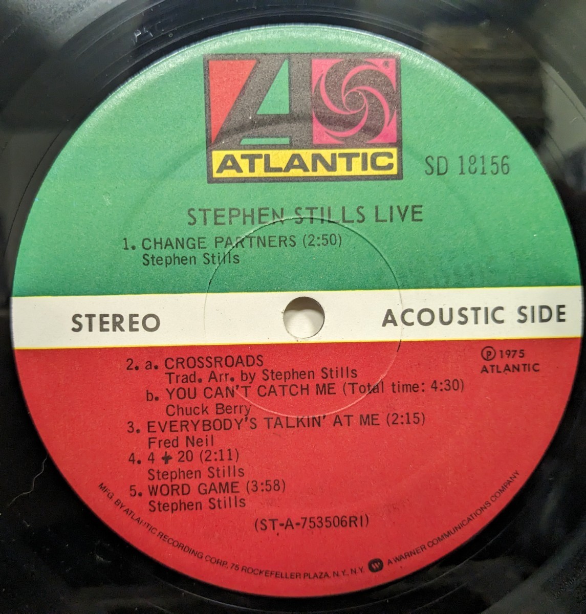 ☆STEPHEN STILLS/LIVE 1975'USA ATLANTIC_画像3