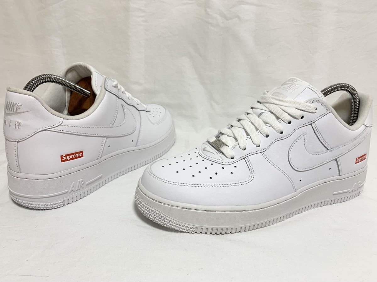 未使用 Supreme シュプリーム Nike ナイキ Air Force 1 Low White CU9225-100 エアフォース ワン ホワイト 白 レザー スニーカー UK9 28cm_画像1