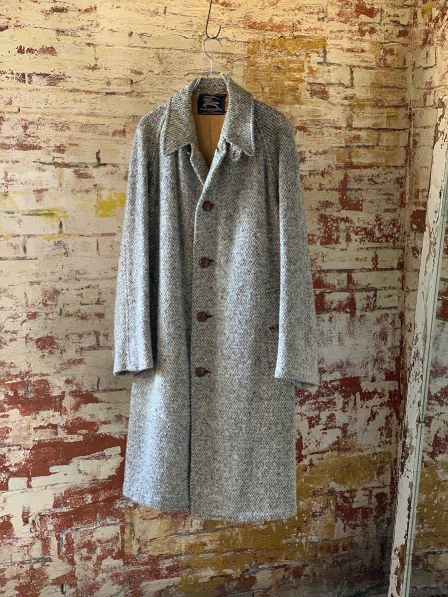 40s BURBERRYS IRISH TWEED COAT ヴィンテージ ビンテージ バーバリー アイリッシュツイード コート チンストラップ 30s トラッド 送料無料_画像1