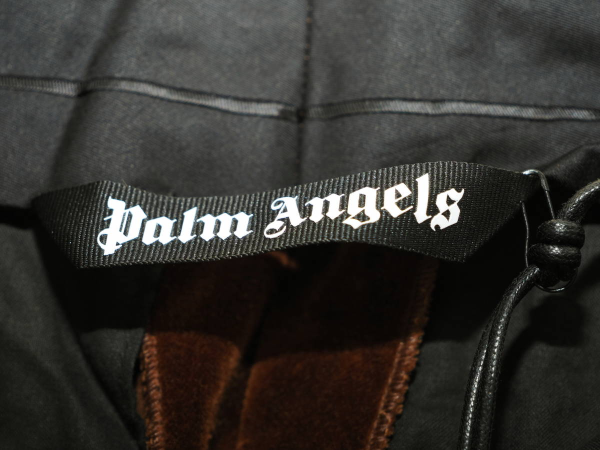 未使用品 定価12万円 Palm Angels パームエンジェルス 22AWベルベットフレアパンツ48茶 Italy製_画像4