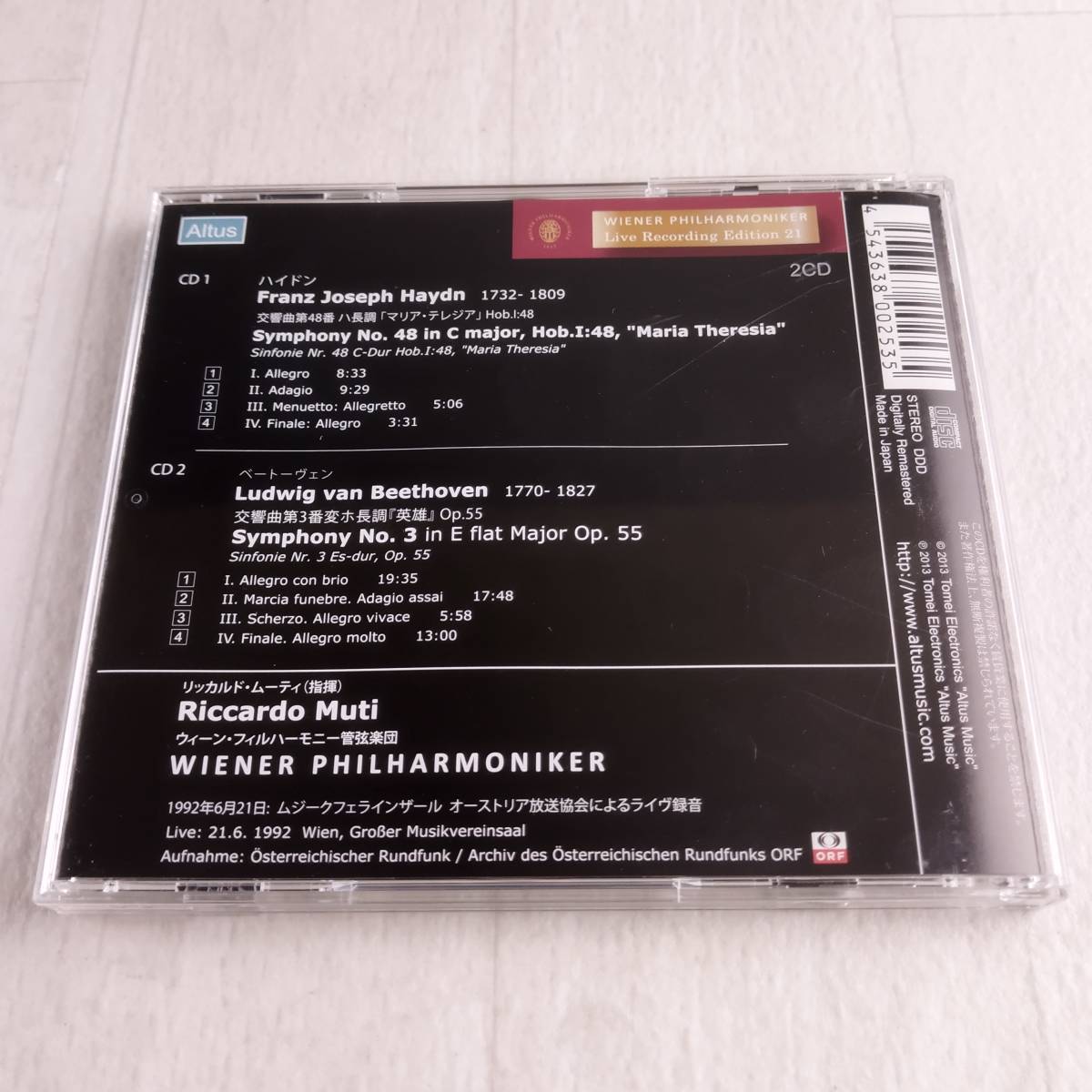 1MC10 CD リッカルド・ムーティ ウィーン・フィルハーモニー管弦楽団 ウィーンフィル ライヴ・エディション 21_画像2